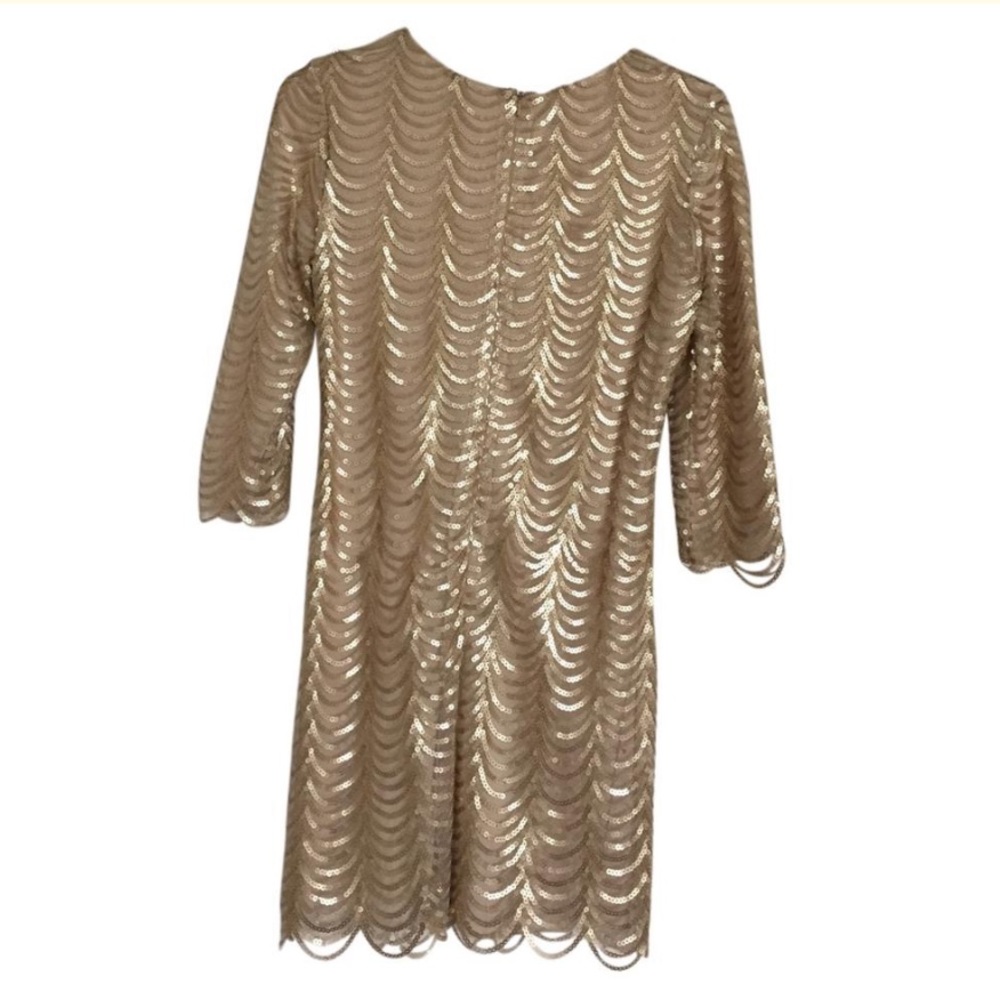 NWT Anthropologie Minuet gold sequin dress